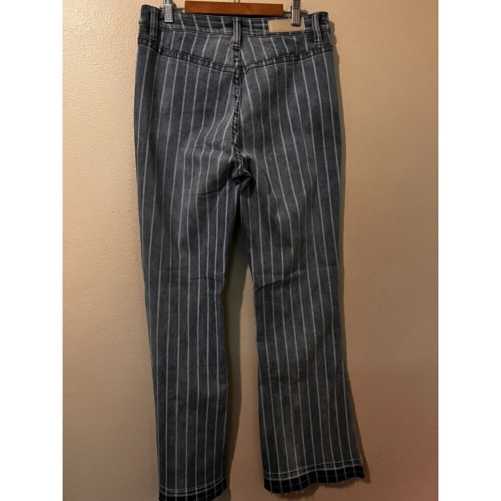 Women's Rock & Roll Denim High Rise Extra Stretch Striped Trouser Jeans Size 29 - Picture 3 of 6
